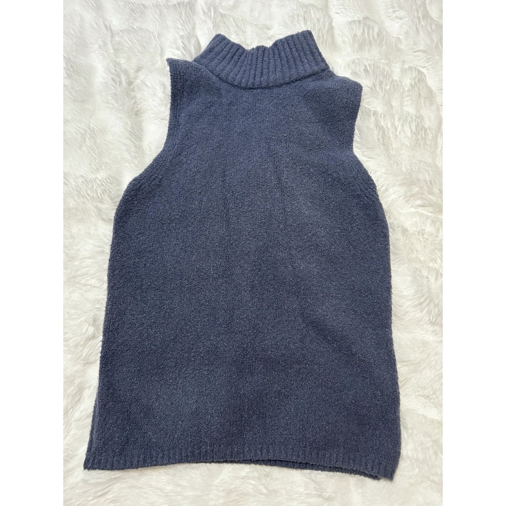 Express Turtleneck Sweater Womens Size M Blue Sleeveless NWT Stretch Soft